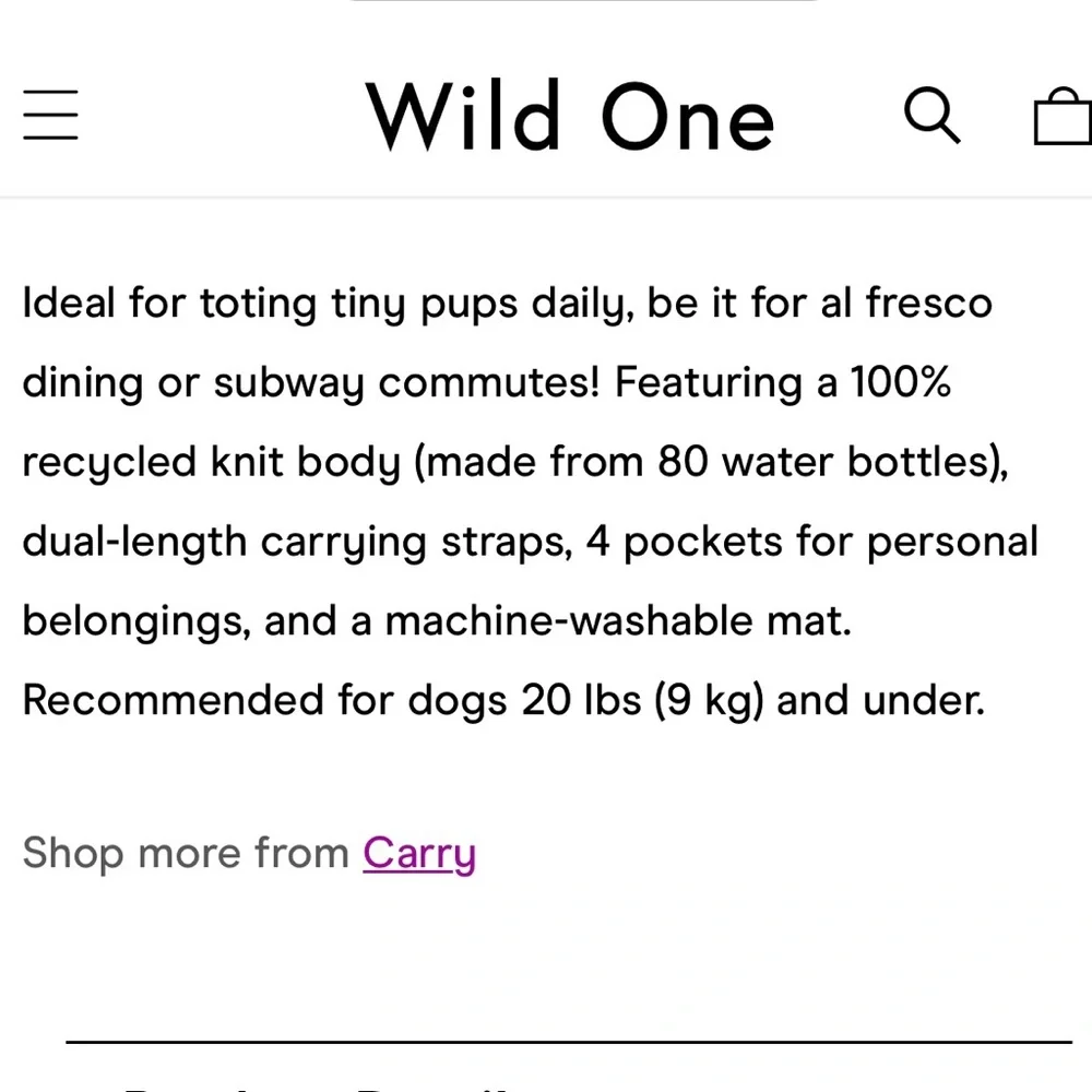 Wild One Lavender Everyday Carrier